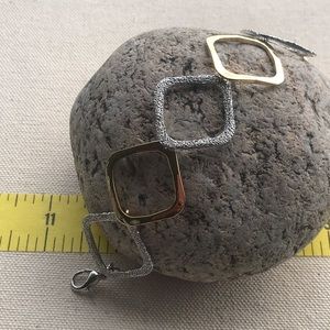 Open Design Gold & Silver Tones Links Bracelet